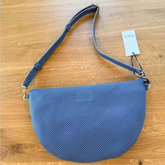 Clare V Desert Blue Perforated Grande Fanny NWT - Picture 3 of 9
